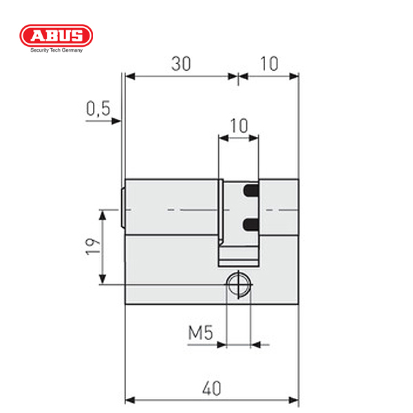 ABUS E50 Standard Cylinder E50H/45NP-1 - Image 3