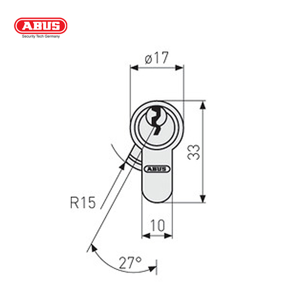 ABUS E50 Standard Cylinder E50H/45NP-1 - Image 4