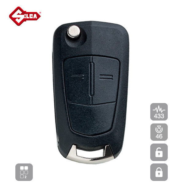 SILCA Proximity, Slot and Remote Vehicle Key 2 Button HU100AR12