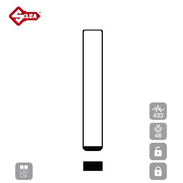 SILCA Proximity, Slot and Remote Vehicle Key 2 Button HU100R26 - Image 2