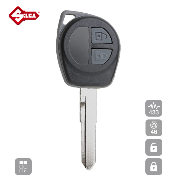 SILCA Proximity, Slot and Remote Vehicle Key 2 Button HU133RR18