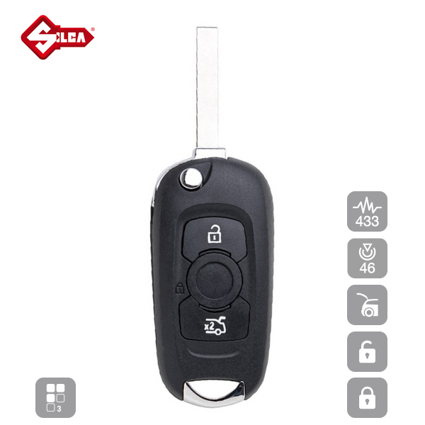 SILCA Proximity, Slot and Remote Vehicle Key 3 Button HU100R23 - Image 3