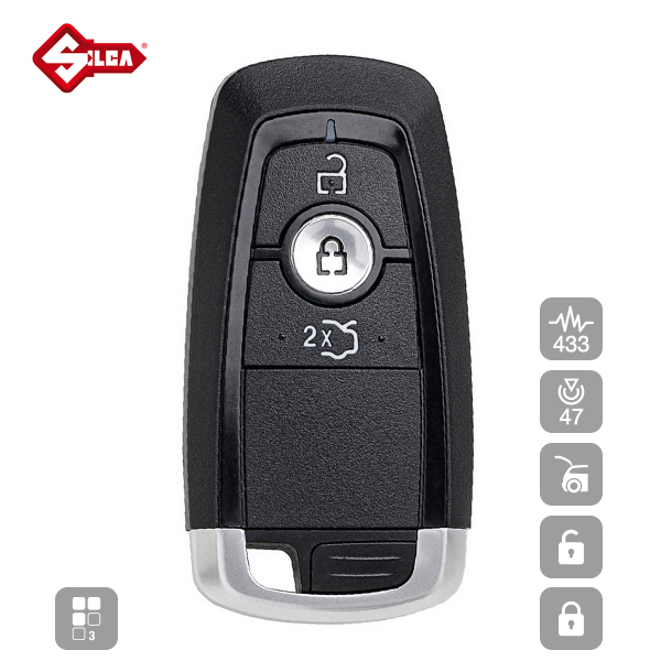 SILCA Proximity, Slot and Remote Vehicle Key 3 Button HU101AP05