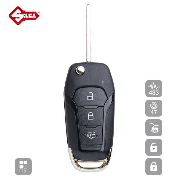 SILCA Proximity, Slot and Remote Vehicle Key 3 Button HU101R15 - Image 3