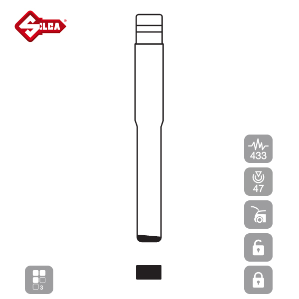 SILCA Proximity, Slot and Remote Vehicle Key 3 Button HU101R15 - Image 2