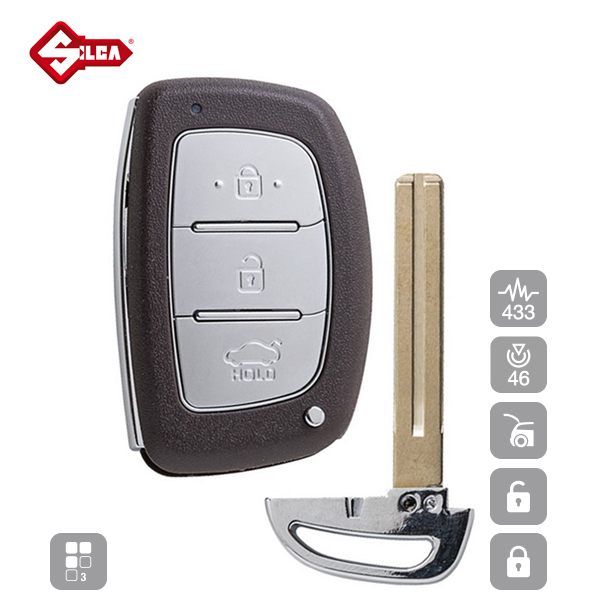 SILCA Proximity, Slot and Remote Vehicle Key 3 Button KIA8P28 - Image 3