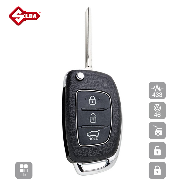 SILCA Proximity, Slot and Remote Vehicle Key 3 Button KIA8R32 - Image 3