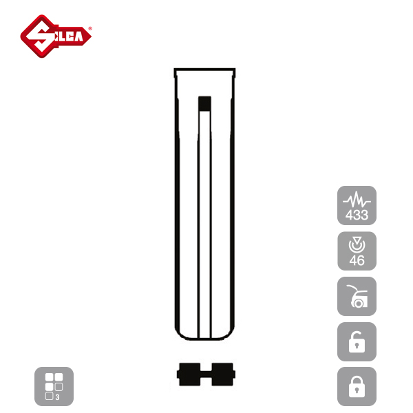 SILCA Proximity, Slot and Remote Vehicle Key 3 Button KIA8R32 - Image 2