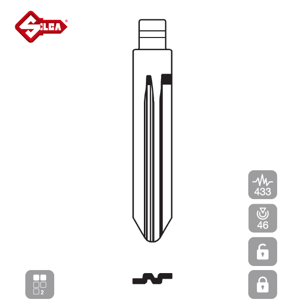 SILCA Proximity, Slot and Remote Vehicle Key 2 Button NSN14P30 - Image 2