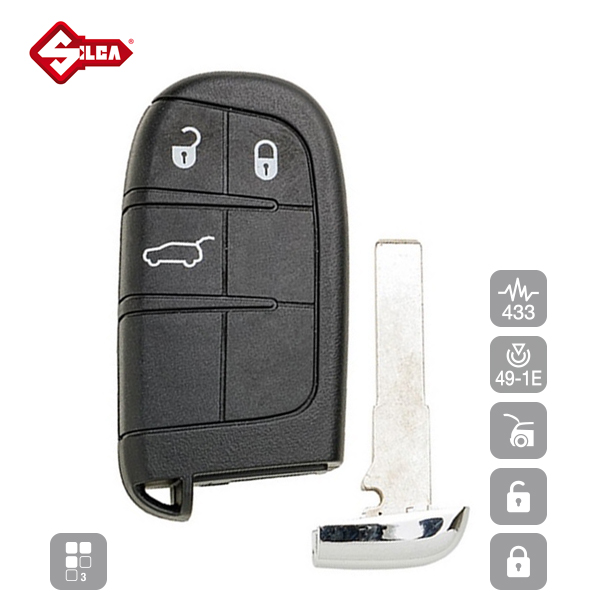 SILCA Proximity, Slot and Remote Vehicle Key 3 Button SIP22P36