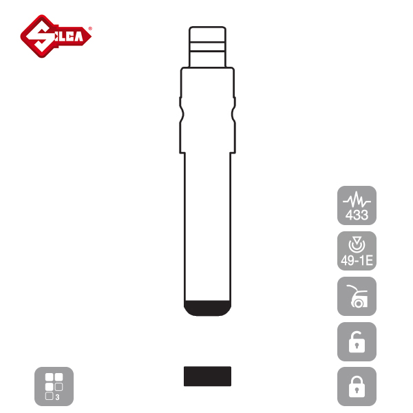 SILCA Proximity, Slot and Remote Vehicle Key 3 Button SIP22P36 - Image 2
