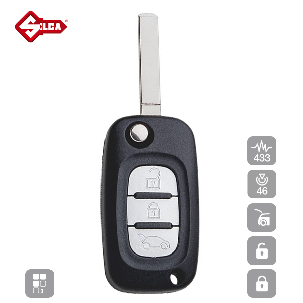 SILCA Proximity, Slot and Remote Vehicle Key 3 Button VA2R01 - Image 3
