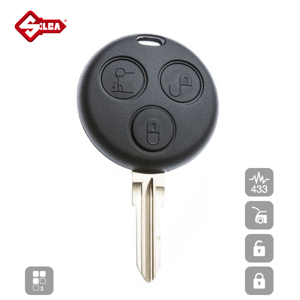 SILCA Proximity, Slot and Remote Vehicle Key 3 Button YM23R20