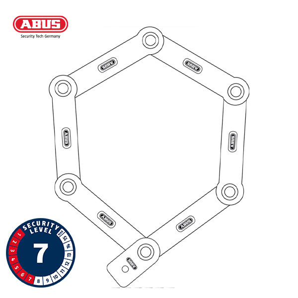 ABUS 5700C BORDO uGrip Folding Lock 5700C/80BKSH - Image 2