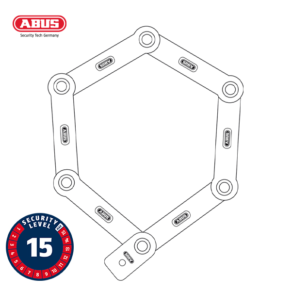 ABUS 6500K BORDO GRANIT Folding Lock 6500K/90SH - Image 4