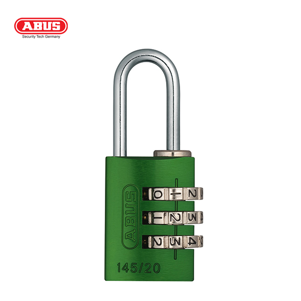 ABUS 145 Aluminium Combination Padlock 145/20-GRN-1