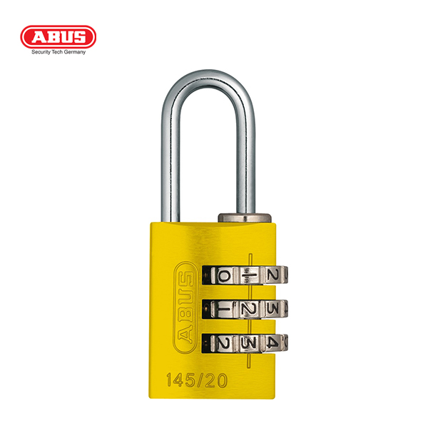 ABUS 145 Aluminium Combination Padlock 145/20-YEL-1