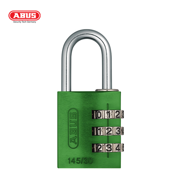 ABUS 145 Aluminium Combination Padlock 145/30-GRN-1