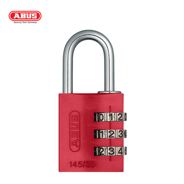 ABUS 145 Aluminium Combination Padlock 145/30-RED-1