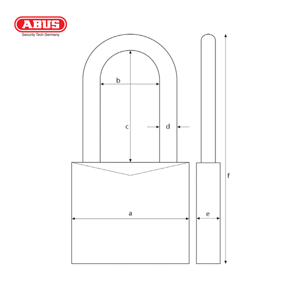 ABUS 180IB Series WR Combination Padlock 180IB/50HB63 - Image 2