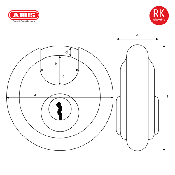 ABUS 24 Series ODP Discus Padlock 24RK/70 - Image 2