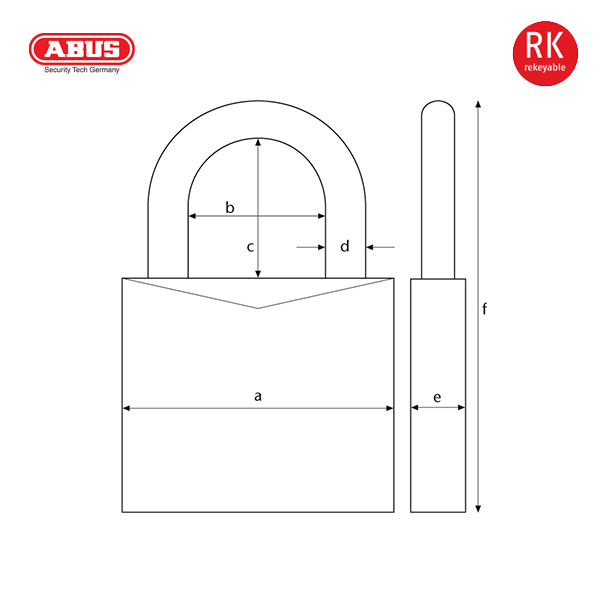 ABUS 37/70 Series Granit Padlock 37RK/70-1 - Image 2