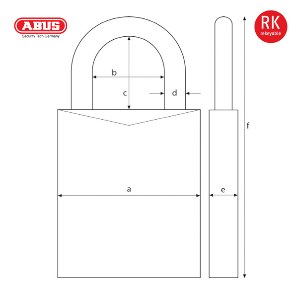 ABUS 83/45 Series Patented Padlock 83CS/45-1 - Image 2