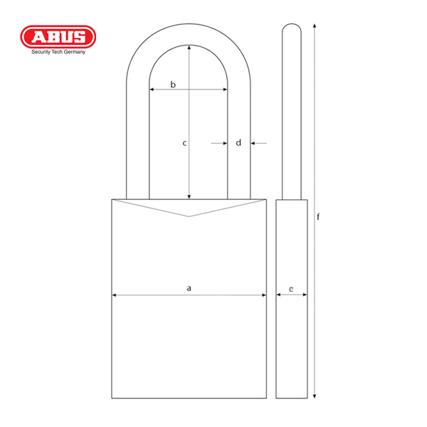 ABUS 83AL Series PAP Titalium Padlock 83AL/40-BLK - Image 2
