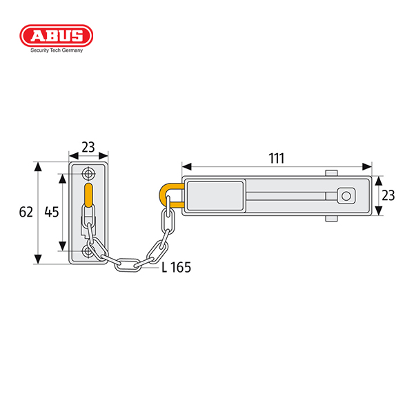 ABUS Door Chain Door Fitting SK66N-1 - Image 3