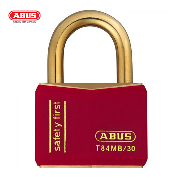 ABUS T84MB Nautic Brass Padlock T84MB/30-RED-1