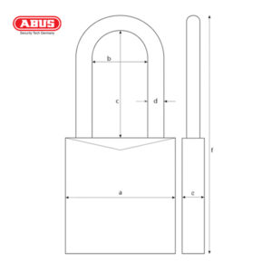 ABUS 73 Series Anodized Aluminium Padlock 73/40-BLU